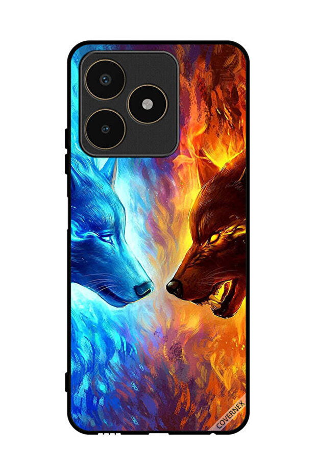 غطاء حماية لهاتف Realme C53 Water & Fire Wolf