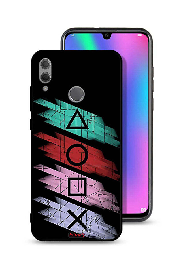 غطاء حماية لهاتف Honor 10 Lite برسومات أيقونات لعبة الحبار