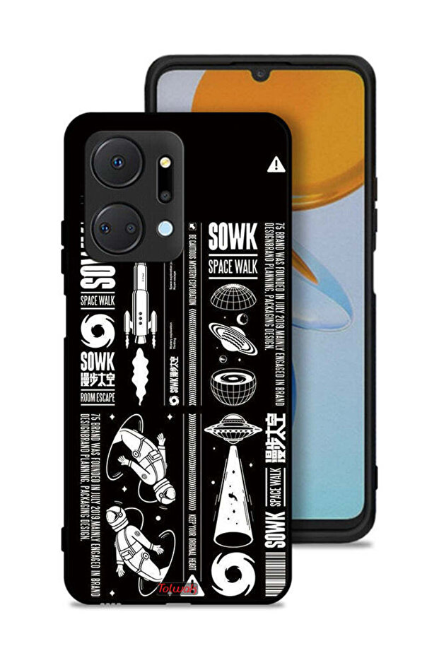 غطاء حماية Honor X7a بملصق Sowk Space Walk