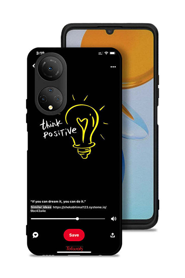 غطاء حماية لهاتف Honor X7 - فكر بإيجابية