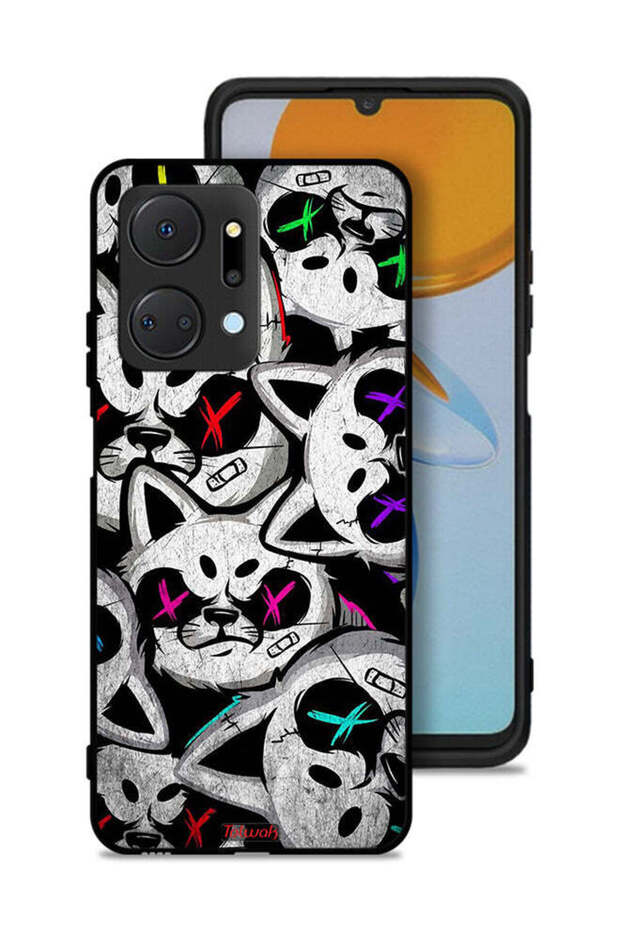 غطاء حماية لهاتف Honor X7a بنقشة قطط مارشميلو