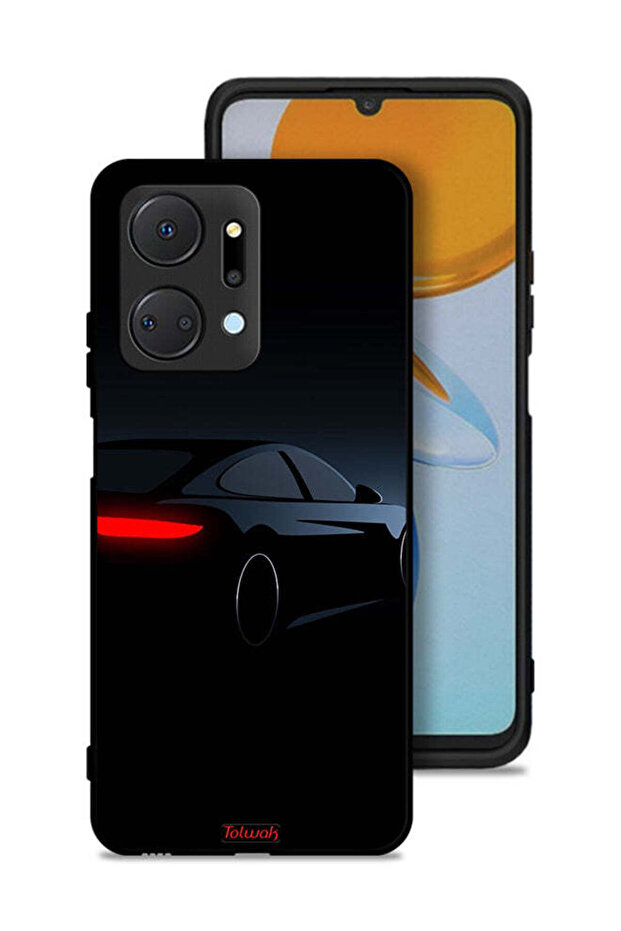 غطاء حماية لهاتف Honor X7a - سيارة داكنة