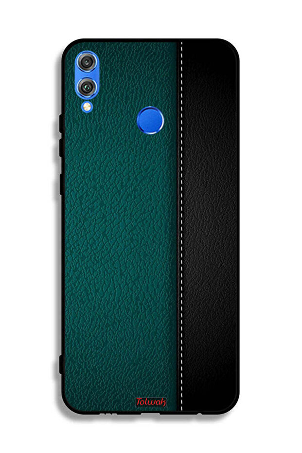 غطاء حماية جلدي بنقشة لهاتف Honor 8X - 2