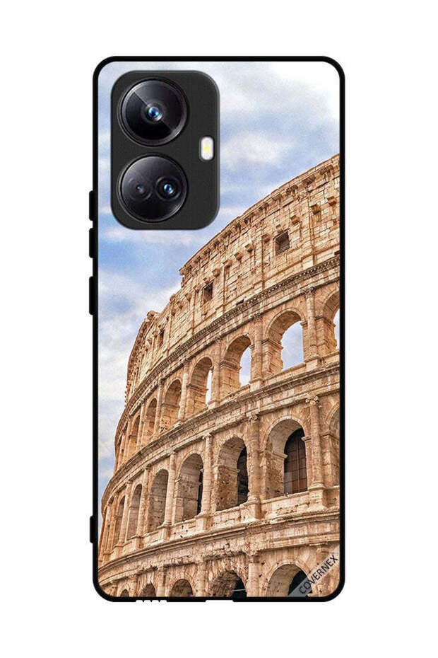 غطاء حماية لهاتف Realme 10 Pro Plus بتصميم مبنى عتيق