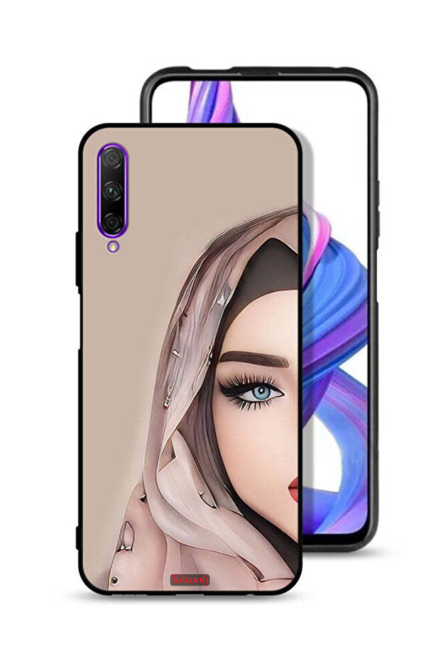 Honor 9X Pro Protective Case Cover Half Face Girl Art