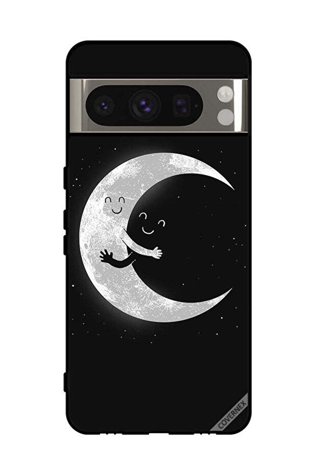 Protective Case Cover For Google Pixel 8 Pro Moon & Dark Sky Hug