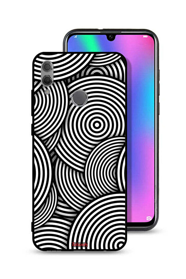 غطاء حماية لهاتف Honor 10 Lite بنمط دوائر وهمية