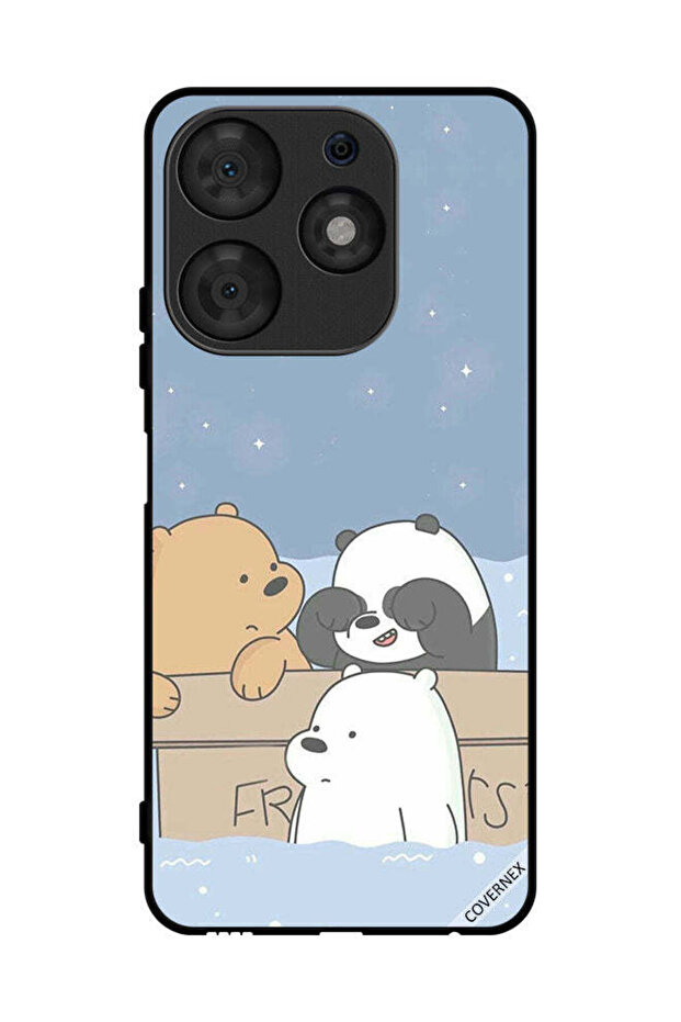 غطاء حماية لهاتف Tecno Spark 10 Pro Bear Friends