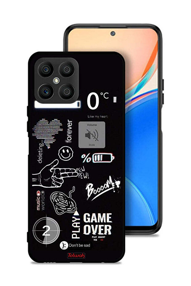 Honor X8 4G Protective Case Cover Game Over Pew Pew
