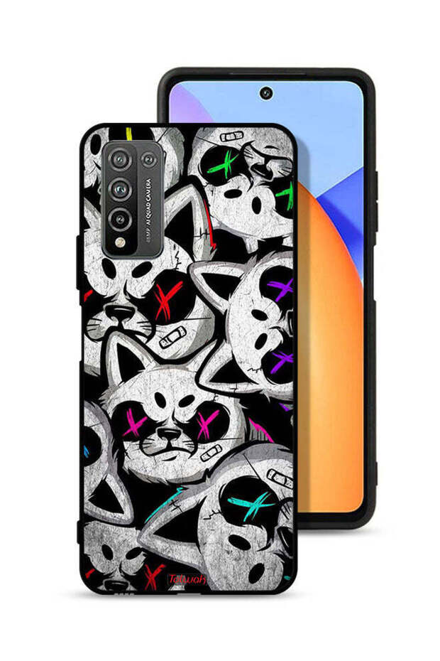 غطاء حماية لهاتف Honor 10X Lite بنقشة قطط مارشميلو