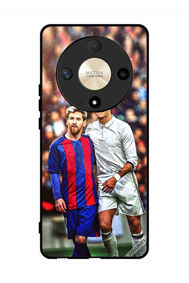 غطاء حماية لهاتف Honor X9b ميسي ورونالدو