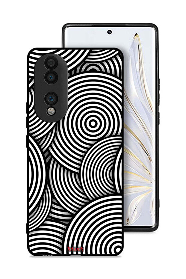 غطاء حماية لهاتف Honor 70 بنمط دوائر وهمية