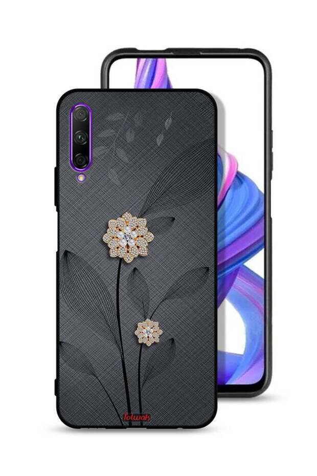 Huawei Y9s Protective Case Cover Diamond Flowers Art