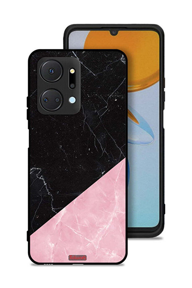 غطاء حماية لهاتف Honor X7a بنمط رخامي - 1