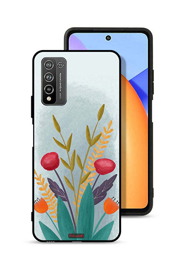 غطاء حماية لهاتف Honor 10X Lite برسومات نباتية