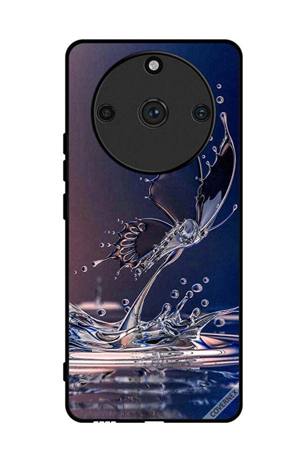 غطاء حماية لهاتف Realme 11 Pro Plus بتصميم قطرات الماء على شكل فراشة