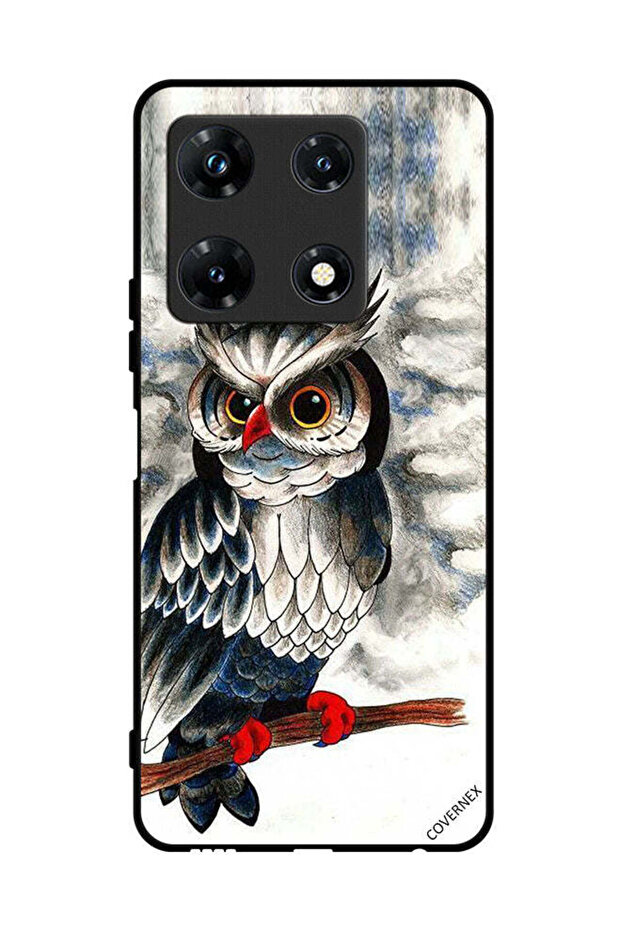 غطاء حماية لهاتف Infinix Note 30 Pro برسومات بومة