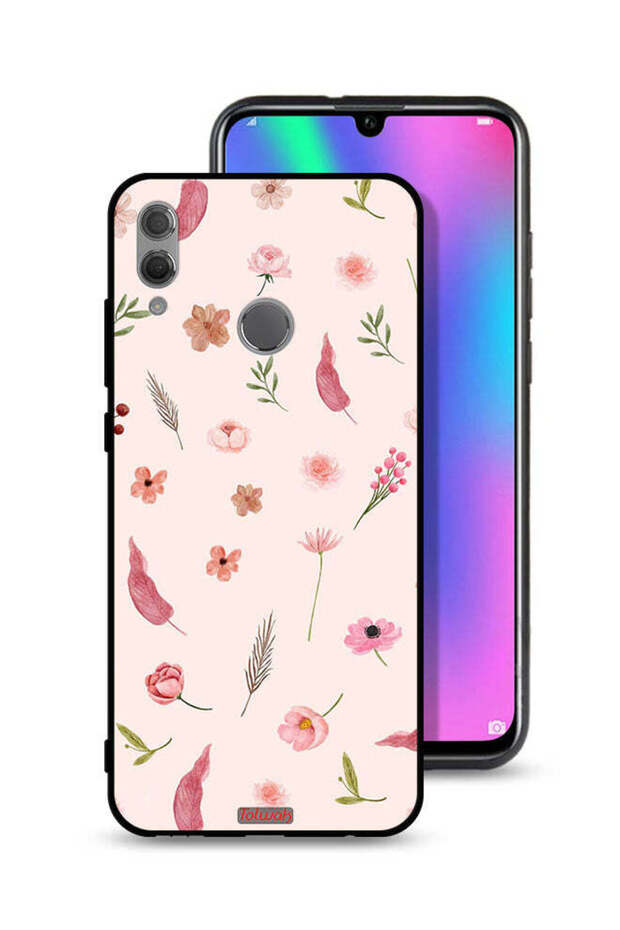 غطاء حماية لهاتف Honor 10 Lite بنقشة أوراق وورود