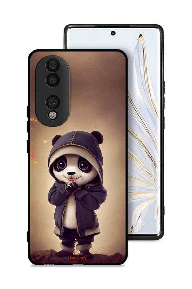 غطاء حماية لهاتف Honor 70 بتصميم باندا صغير لطيف