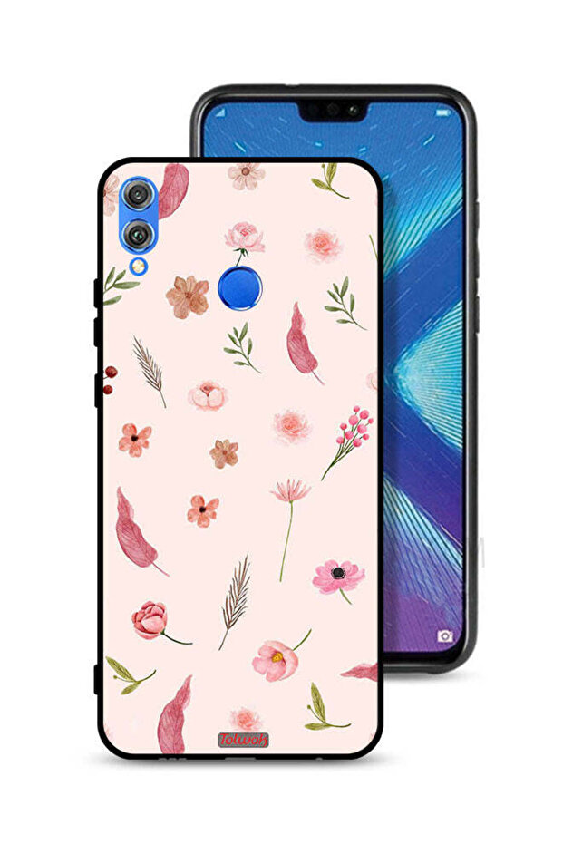 Honor 8X Protective Case Cover Leaves And Roses Pattern