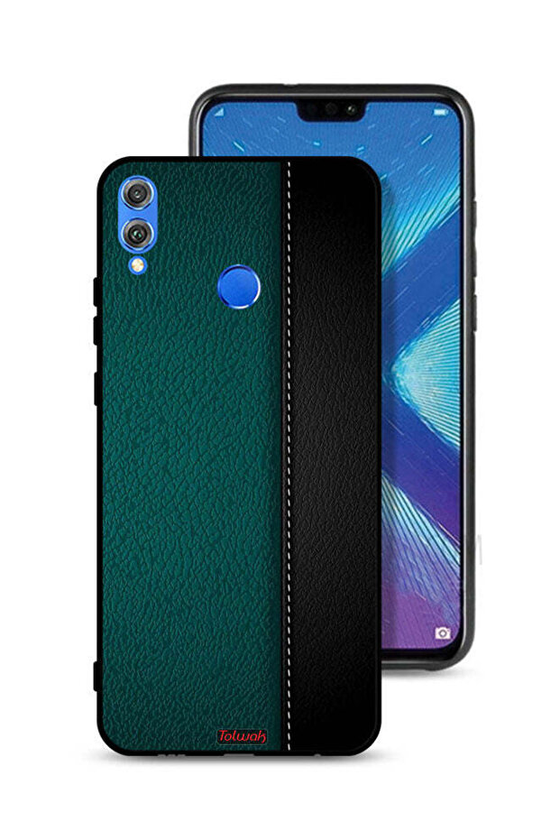 غطاء حماية جلدي بنقشة لهاتف Honor 8X - 1