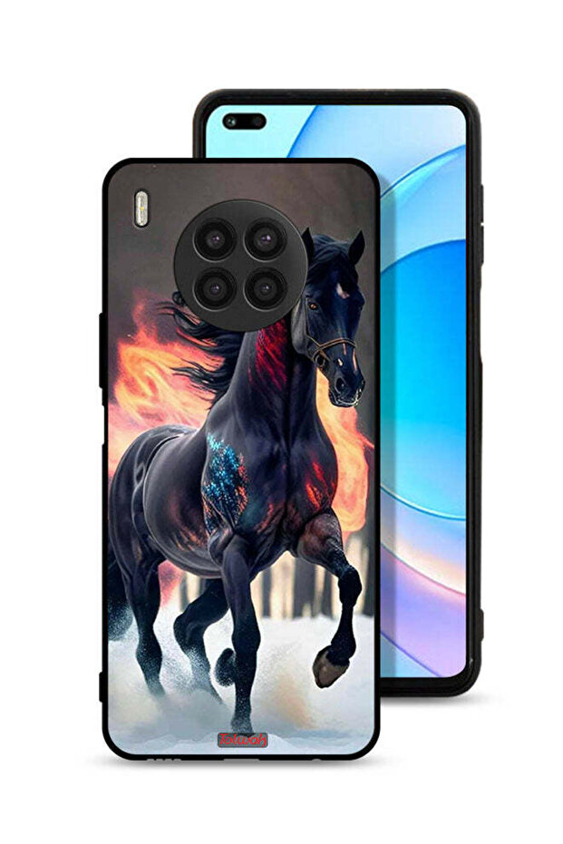 غطاء حماية لهاتف Honor 50 Lite بتصميم حصان عالي الوضوح