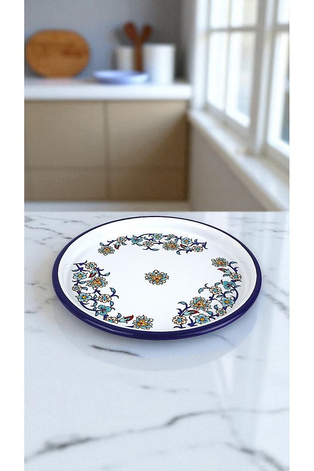 22 Cm Sunum Tepsisi Tek Kişilik Servis Tepsisi Kahve Tepsisi Tabağı Sunum Tabağı Servis Tabağı Çeyiz - 3
