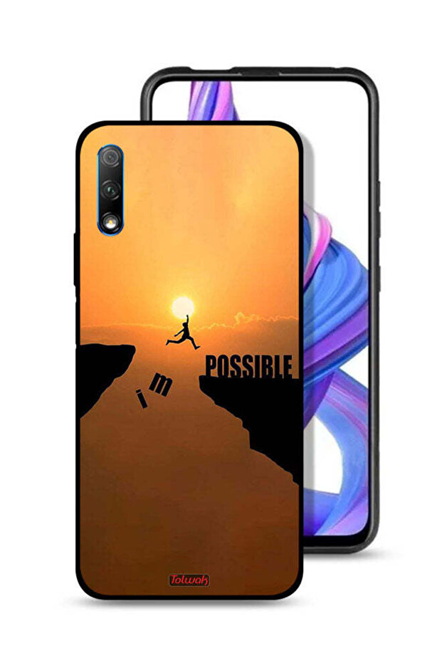 غطاء حماية لهاتف Honor 9X (الصين) مطبوع عليه عبارة "أنا ممكن"