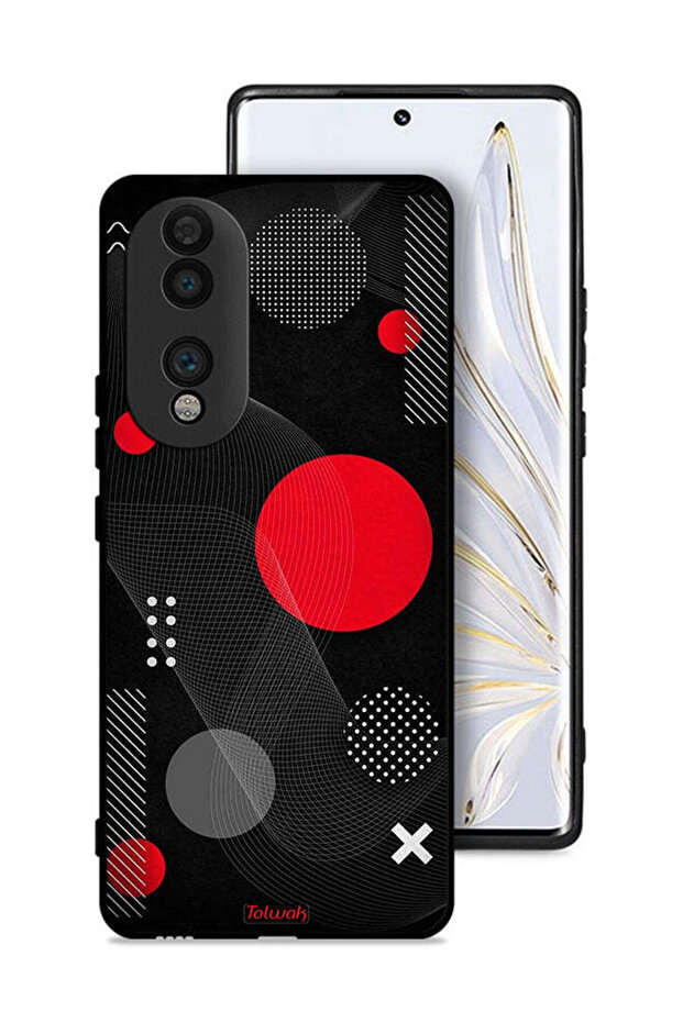 Honor 70 Protective Case Cover Round And Cross Shape Pattern