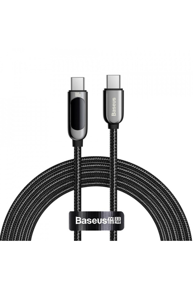 Type-C to Type-C data cable, 100W, 1m, Baseus Display (CATSK-B01) - Black - 1