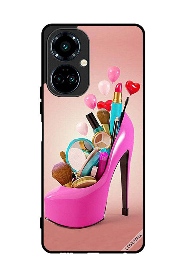 غطاء حماية لهاتف Tecno Camon 19 مع أدوات المكياج