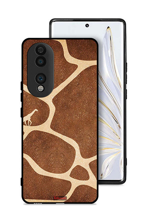 غطاء حماية لهاتف Honor 70 بتصميم زرافة