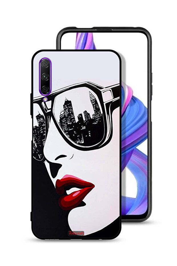 Honor 9X Pro Protective Case Cover Girl Face Abstract Art