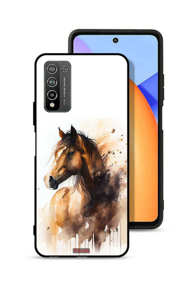 Honor 10X Lite Protective Case Cover Horse Abstract Art