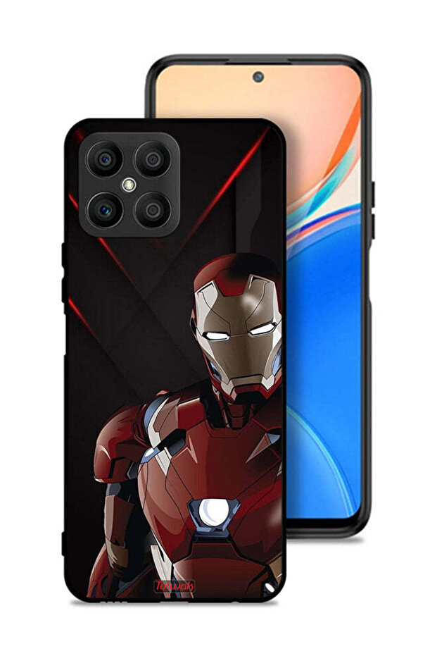 غطاء حماية لهاتف Honor X8 4G بتصميم الرجل الحديدي
