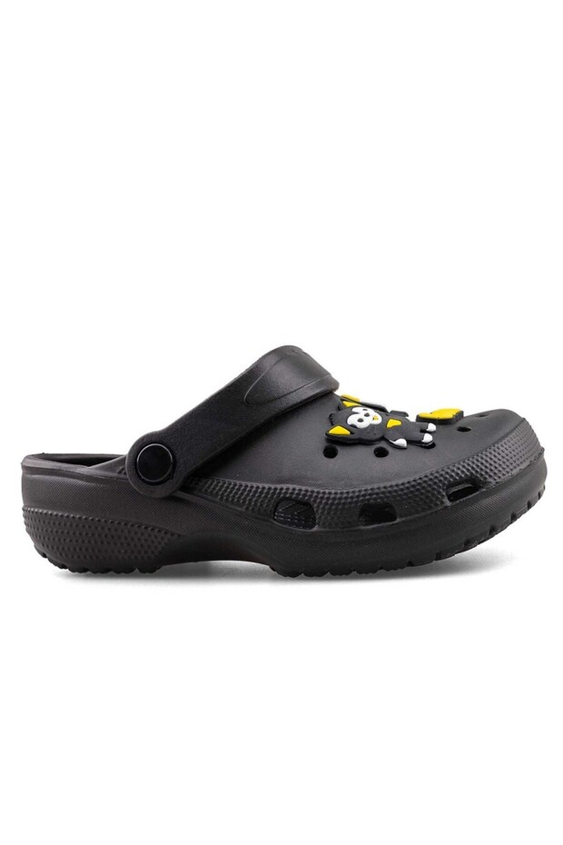 Figured Daily Unisex Children's Slippers Black