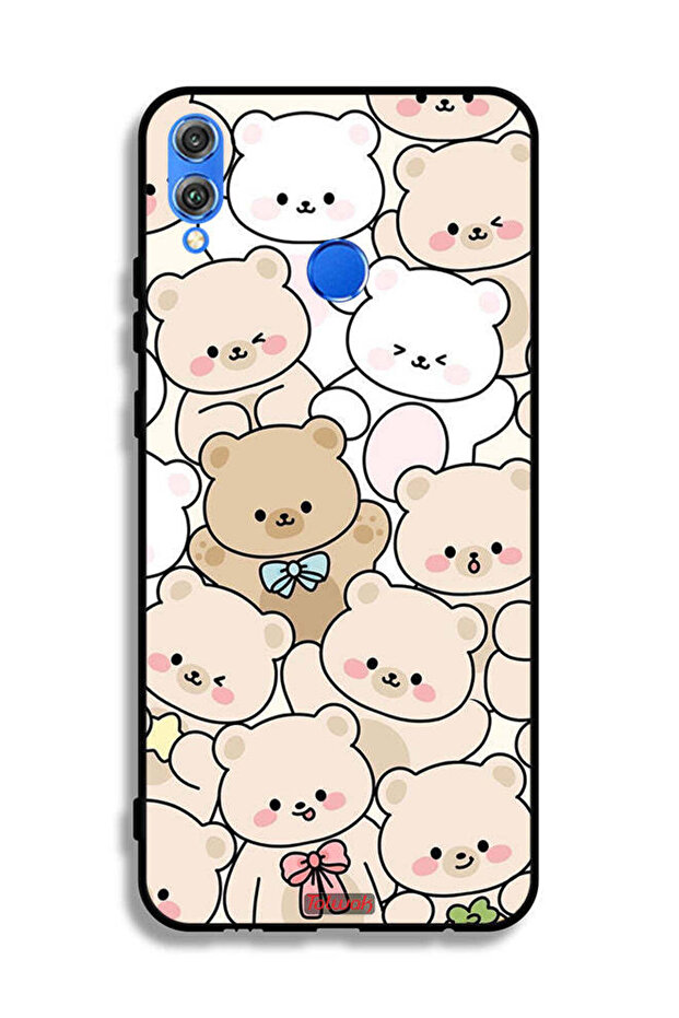 غطاء حماية لهاتف Honor 8X بنقشة الدببة - 2