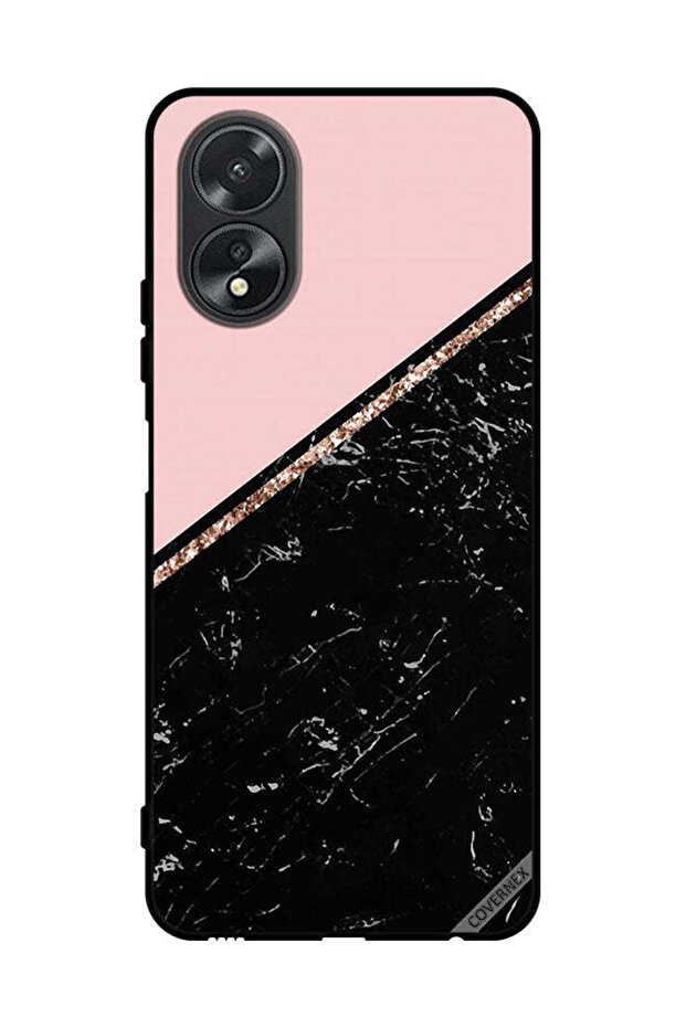 غطاء حماية لهاتف Oppo A38 بنمط رخامي