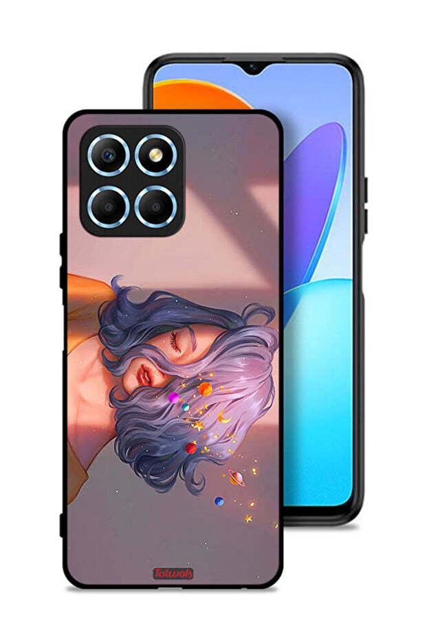 Honor X6 Protective Case Cover Girl And Space Art