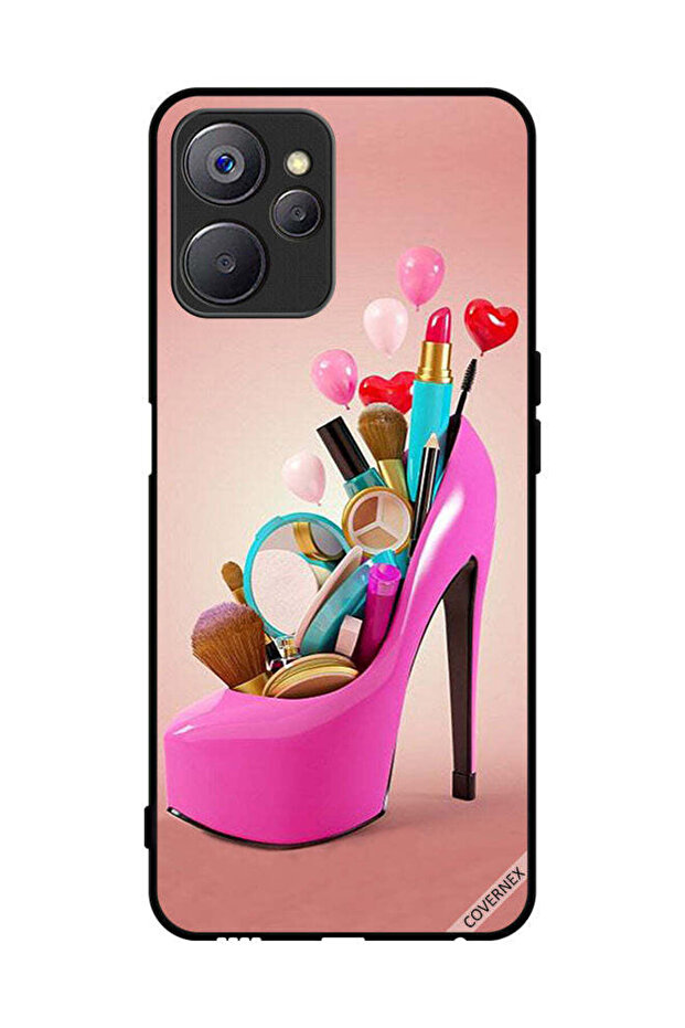 غطاء حماية لهاتف Realme 10 مع أدوات مكياج