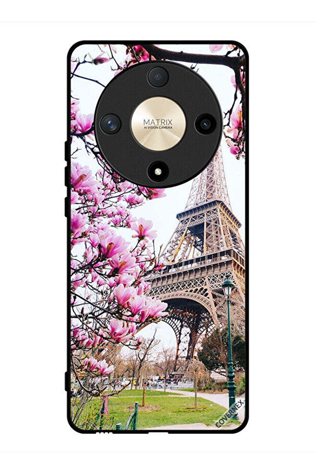Protective Case Cover For Honor X9b Flowers & Eiffel Tower