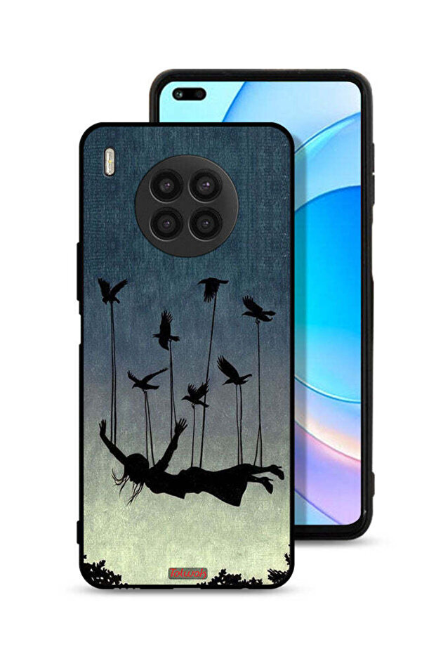 Huawei nova 8i Protective Case Cover Birds Holding Fallen Girl