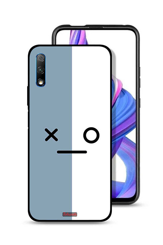 غطاء حماية لهاتف Honor 9X (الصين) بأيقونات الوجه