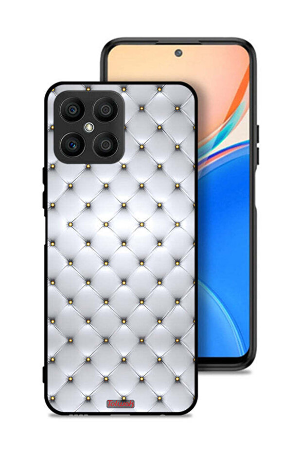 غطاء حماية لهاتف Honor X8 4G مطبوع عليه دبابيس على القماش
