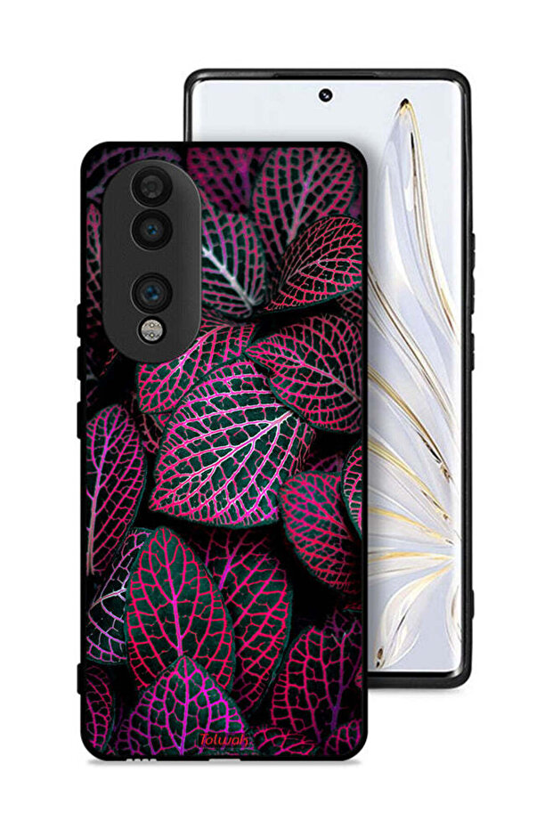 غطاء حماية لهاتف Honor 70 بنقشة أوراق سالجا