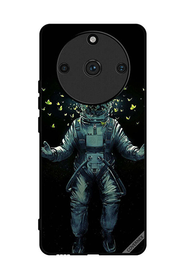 غطاء حماية لهاتف Realme 11 Pro Plus بطبعة رائد فضاء وفراشات