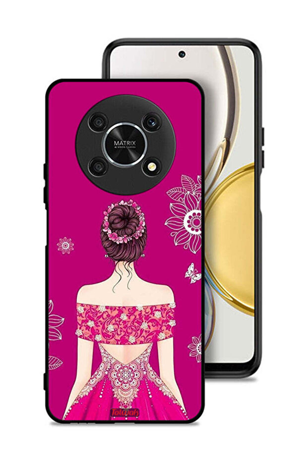 Honor X9 5G Protective Case Cover Girl And Flowers Art