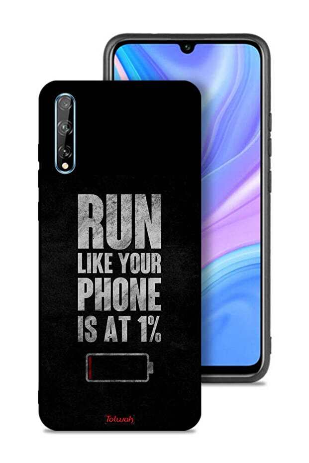 Huawei Y8p Protective Case Cover Run Like Your Phone Is At 1 Percent