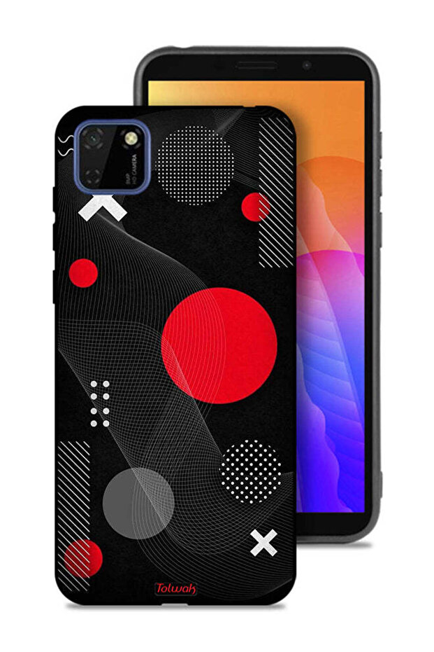 Huawei Y5p Protective Case Cover Round And Cross Shape Pattern