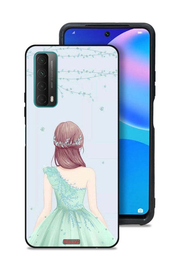 Huawei P smart (2021) Protective Case Cover Cute Girl In Floral Dress